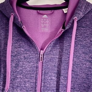 Adidas | ClimaWarm Zip Hoodie Athletic Fleece Jacket | Women’s Large | Purple